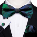 GentCrest Blue Plaid Bow Ties - Image 1