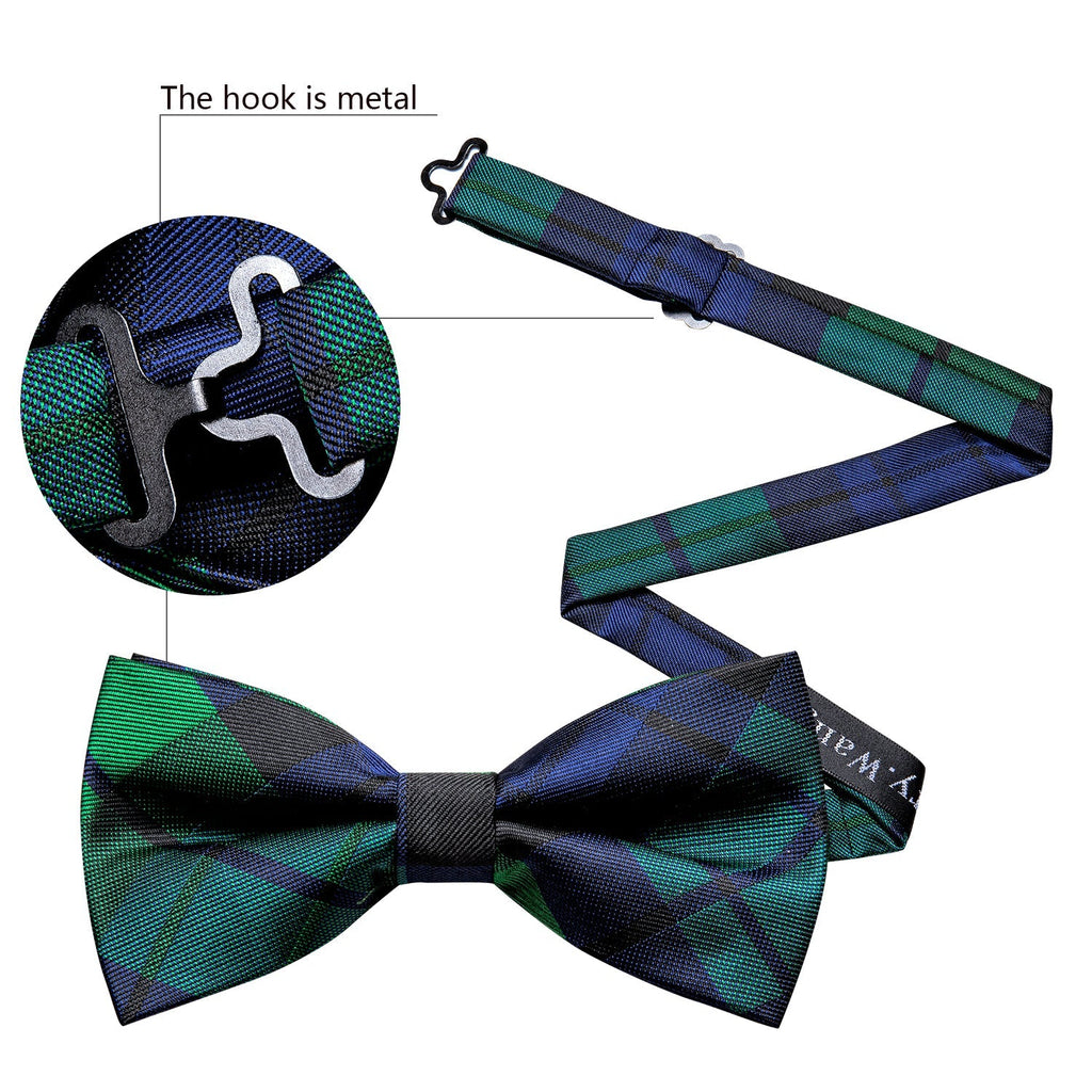GentCrest Blue Plaid Bowtie Set - Image 5