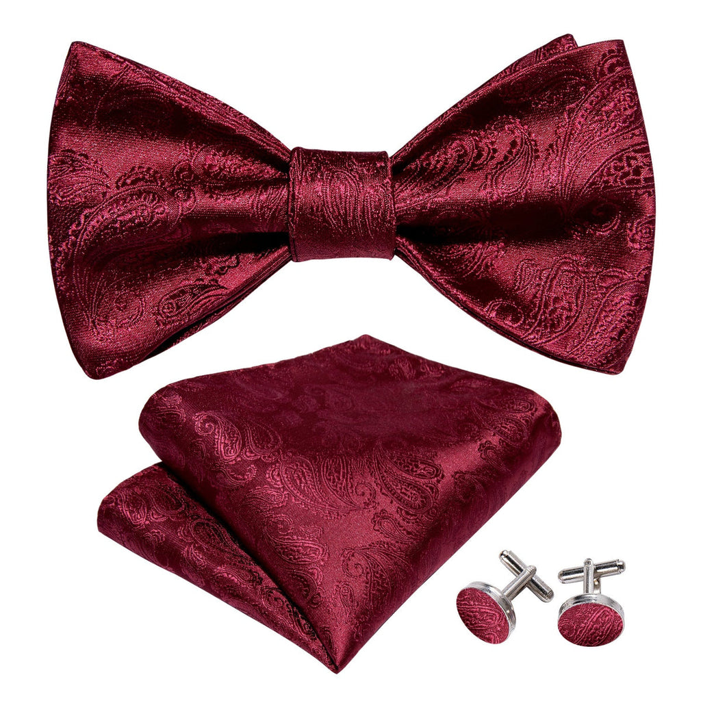 Bloody Mary , Pocket Square and Cufflinks Bow Tie Set - GentCrest - View 2