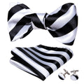 GentCrest Black Striped Bowtie Set - Image 1