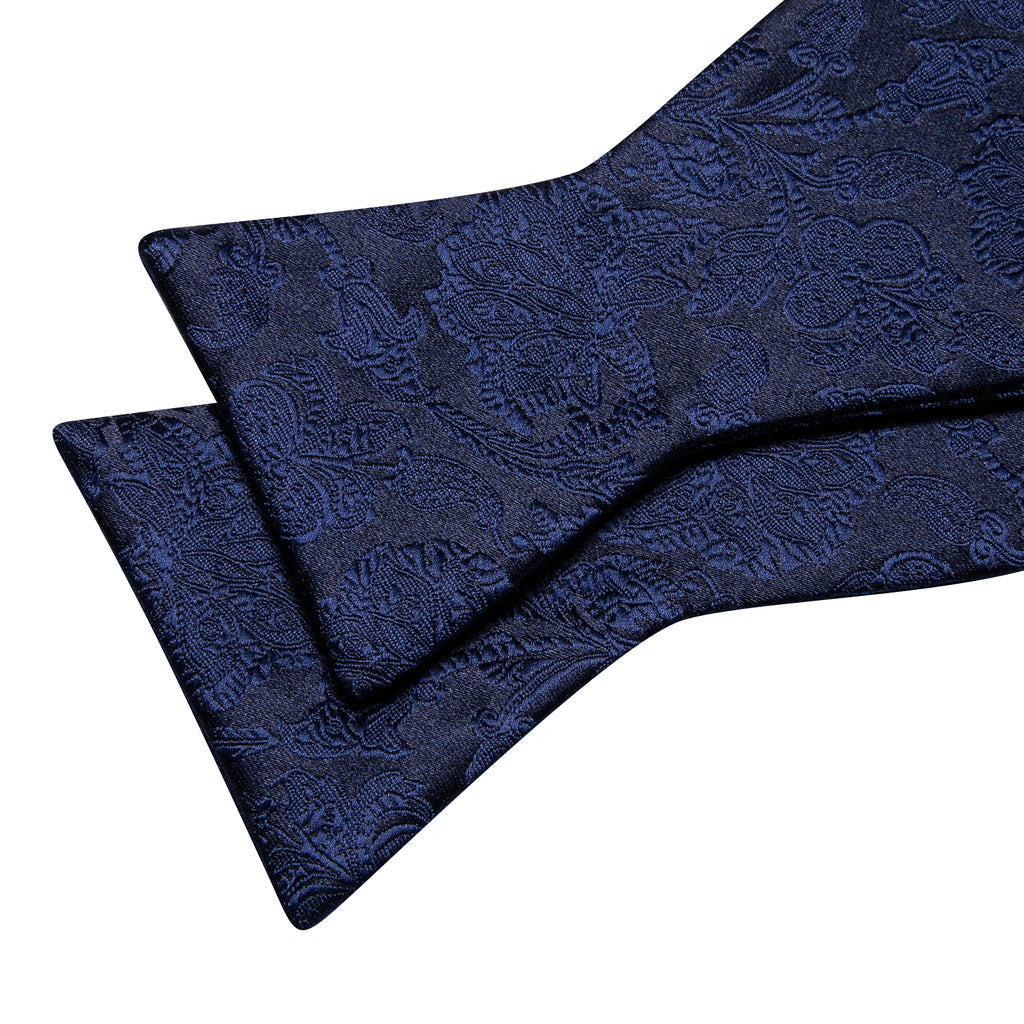 Blue Paisley Bow Tie Set - GentCrest - View 3