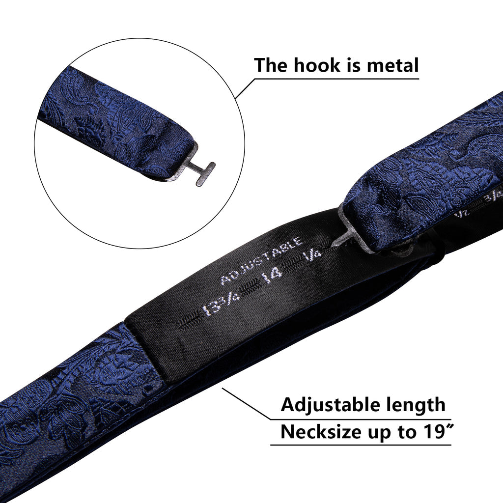 Blue Paisley Bow Tie Set - GentCrest - View 5