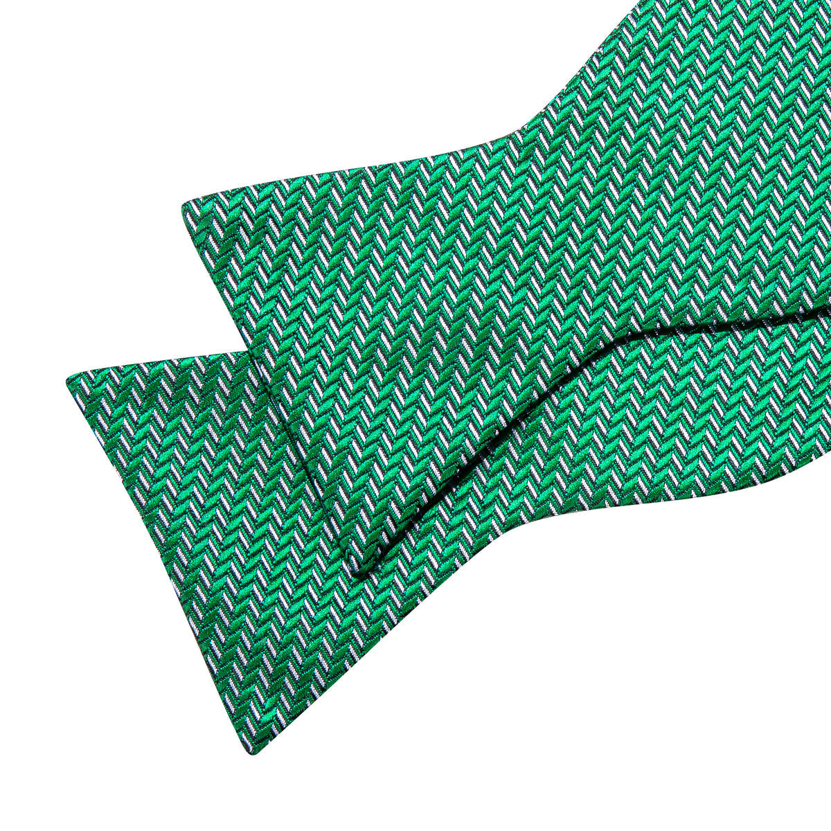 Green White Striped Bow Tie Set - GentCrest - View 6