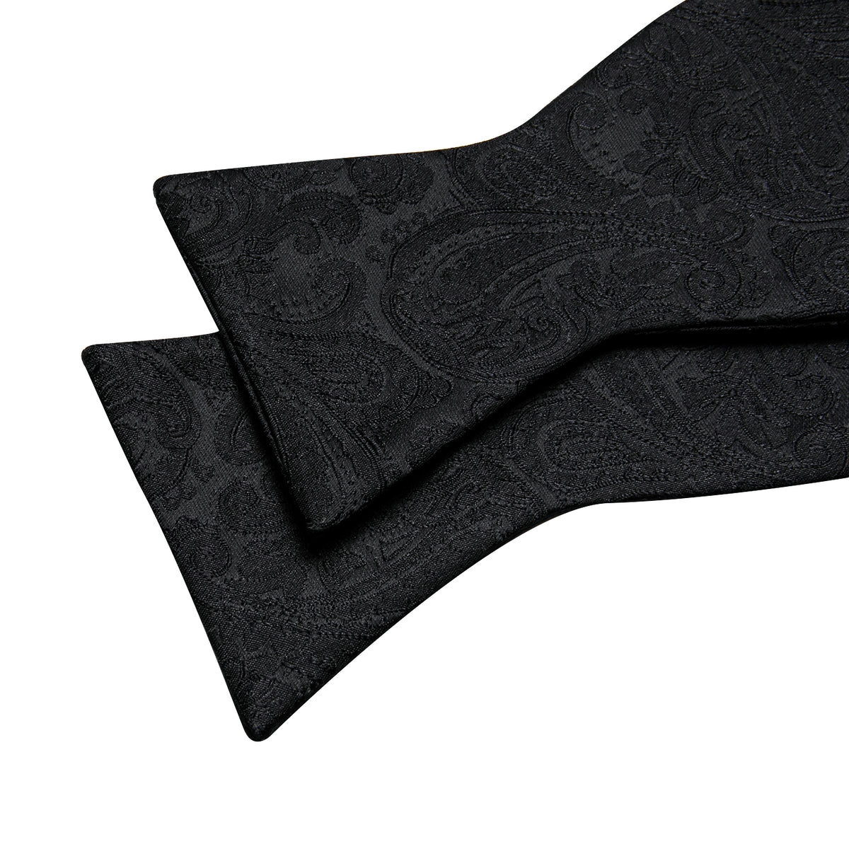 Black Paisley Bow Tie Set - GentCrest - View 6
