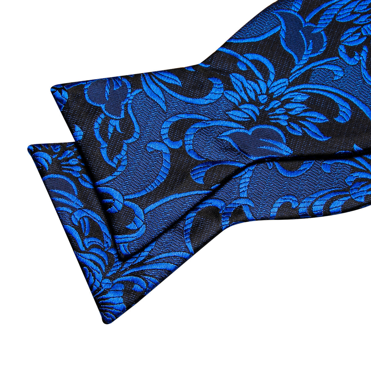 Peacock Blue Paisley Bow Tie Set - GentCrest - View 6