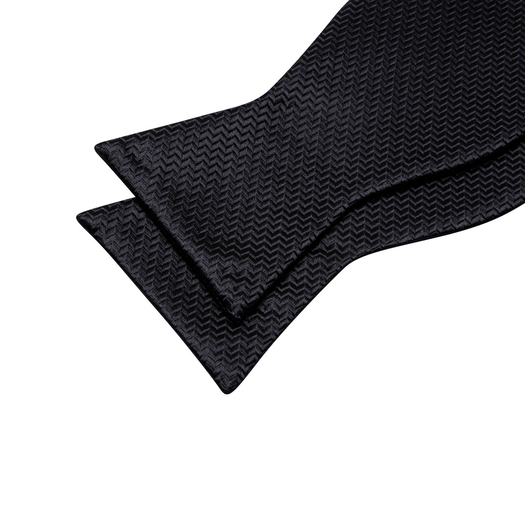 Black Striped Bow Tie Set - GentCrest - View 6