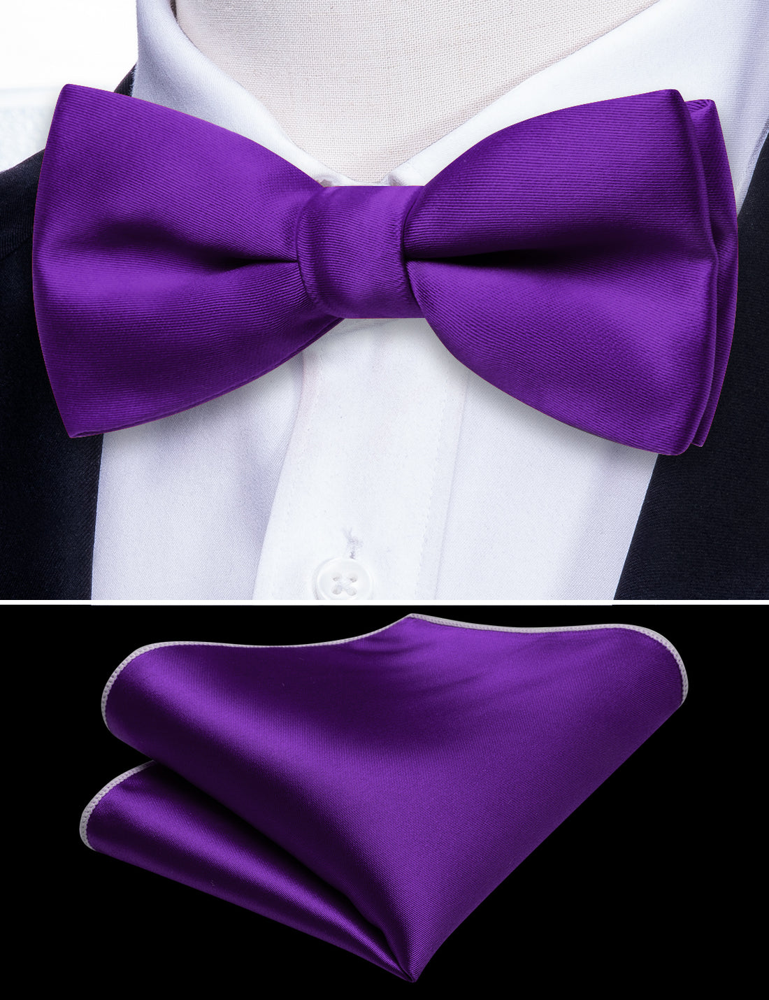 Hyacinth Solid Kids Bow Tie Set - GentCrest - View 4