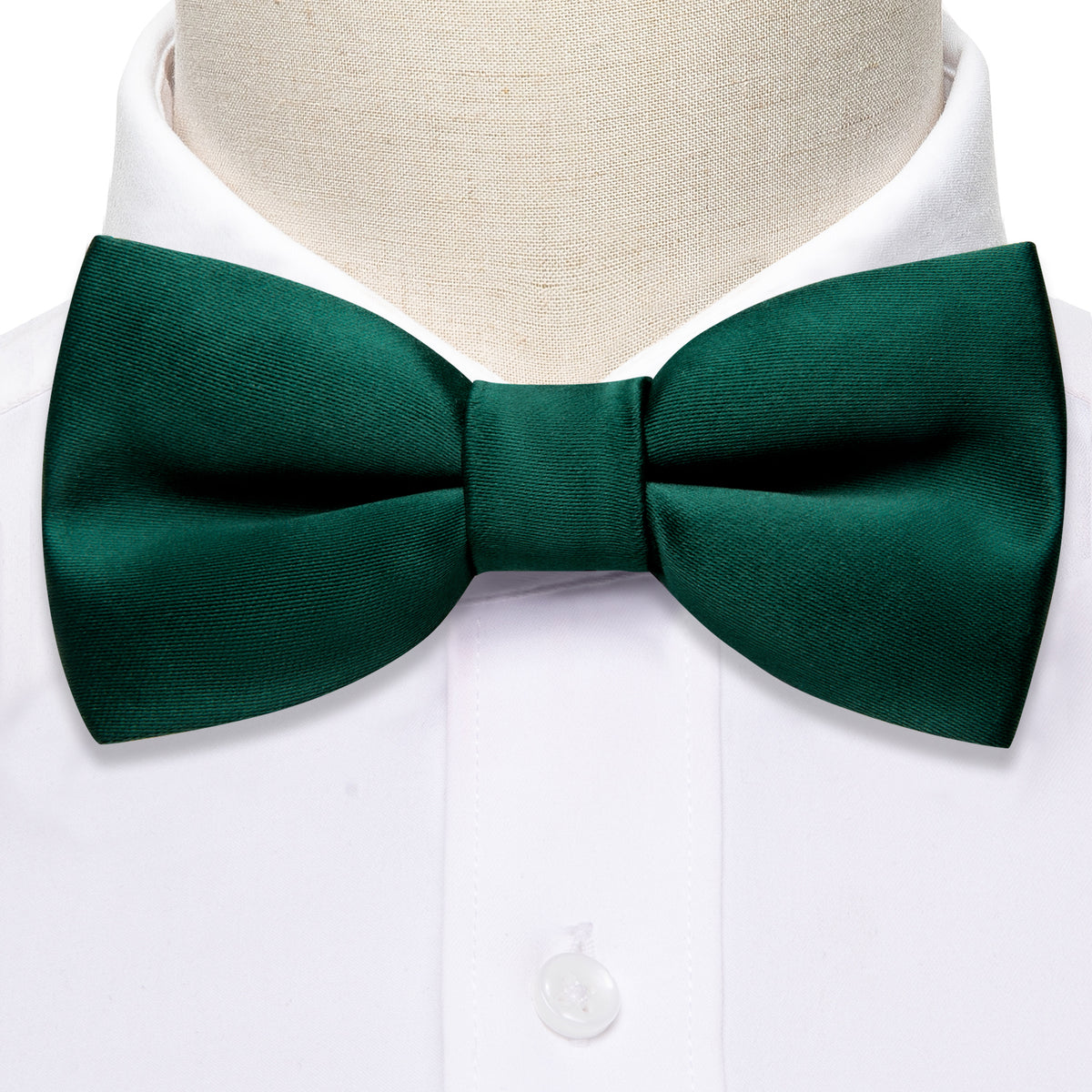 Green Solid Children Bow Tie Set - GentCrest - View 2
