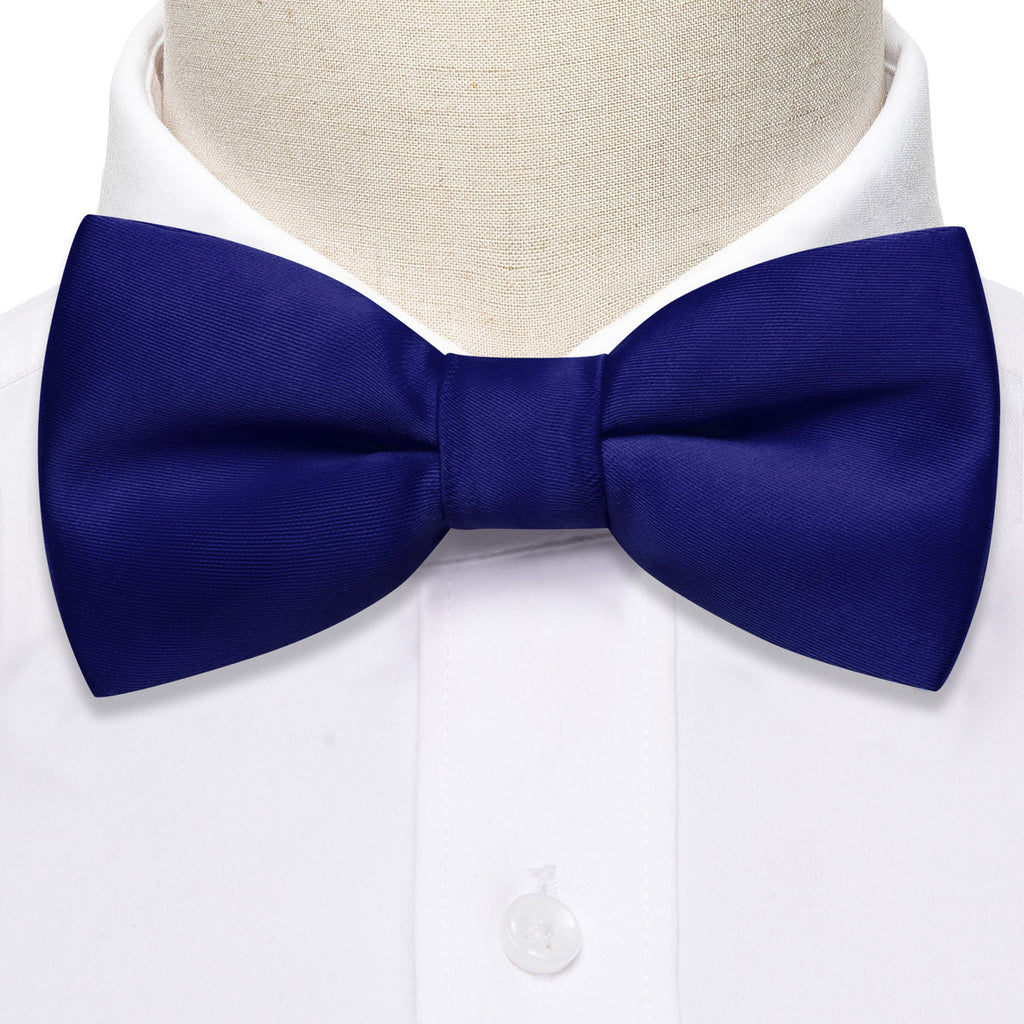 Ultra Marine Solid Kid's Bow Tie Set - GentCrest - View 3