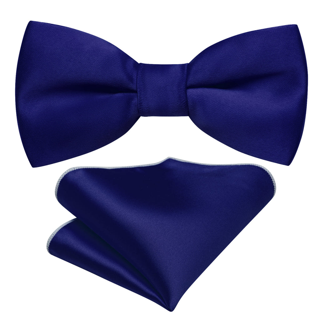 Ultra Marine Solid Kid's Bow Tie Set - GentCrest - View 5
