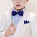 Ultra Marine Solid Kid's Bow Tie Set - GentCrest