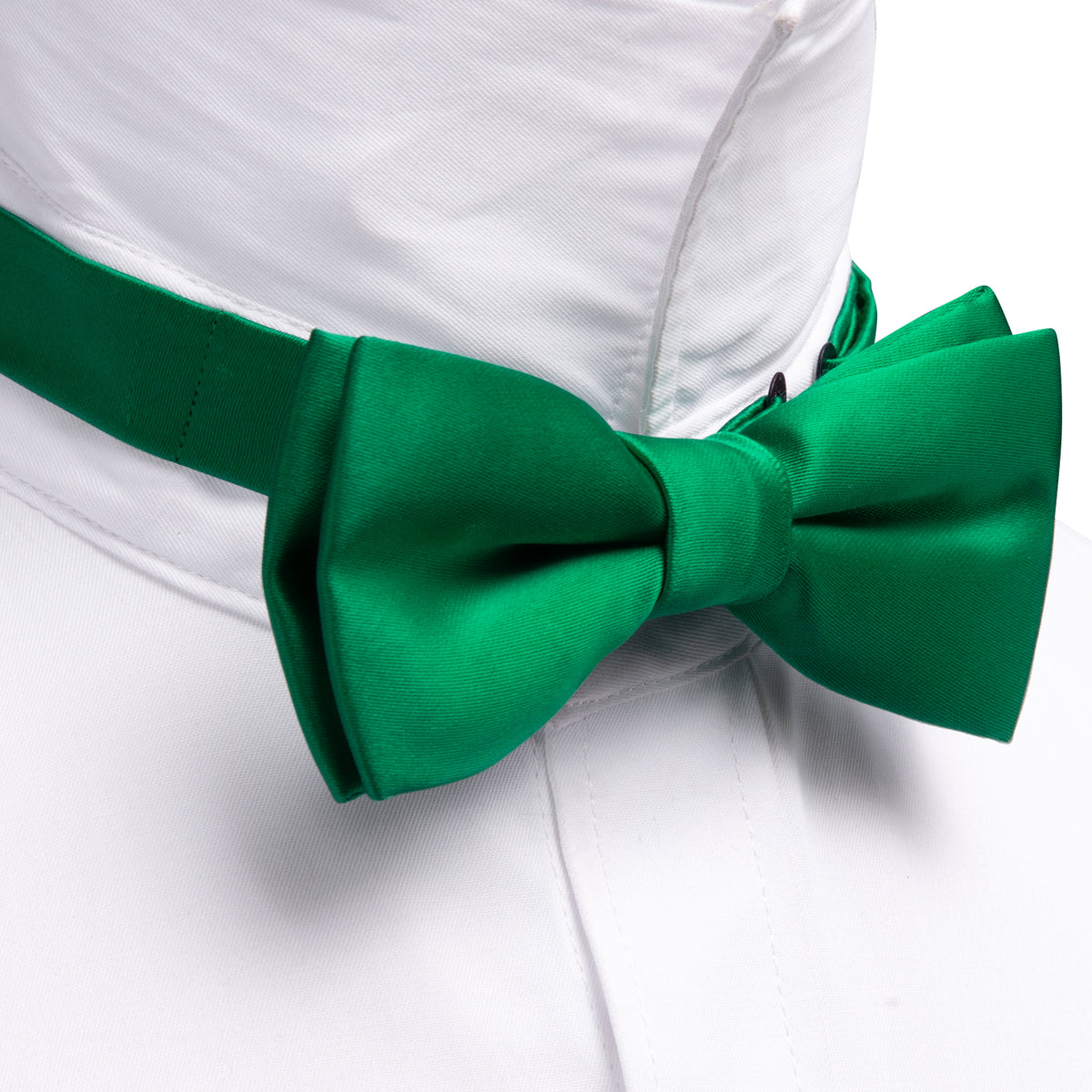 Light Green Solid Kids Bow Tie Set - GentCrest - View 2