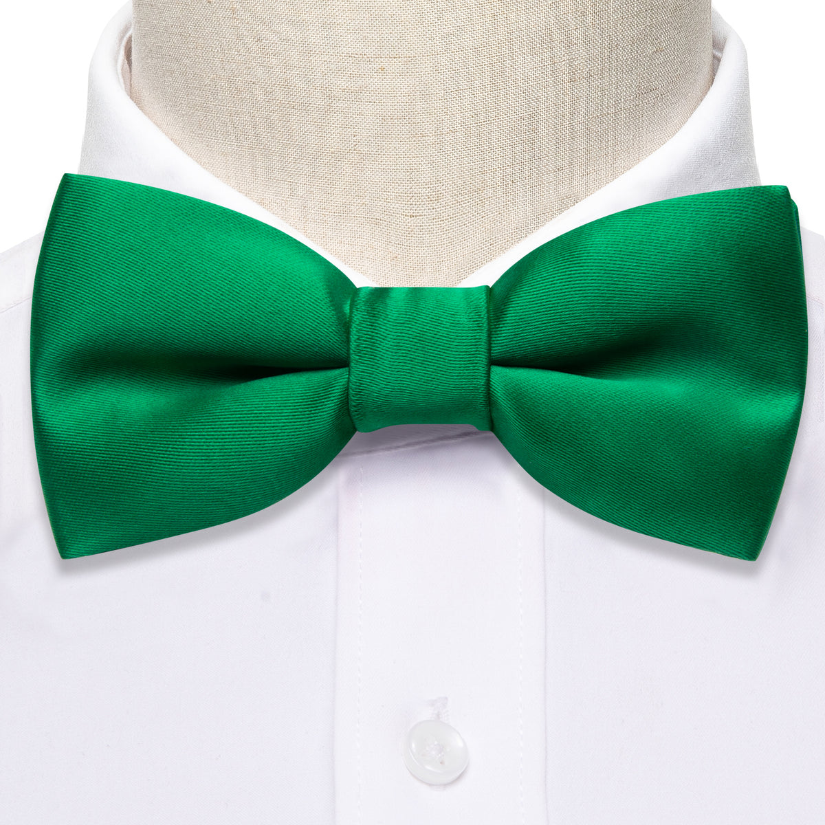 Light Green Solid Kids Bow Tie Set - GentCrest - View 4