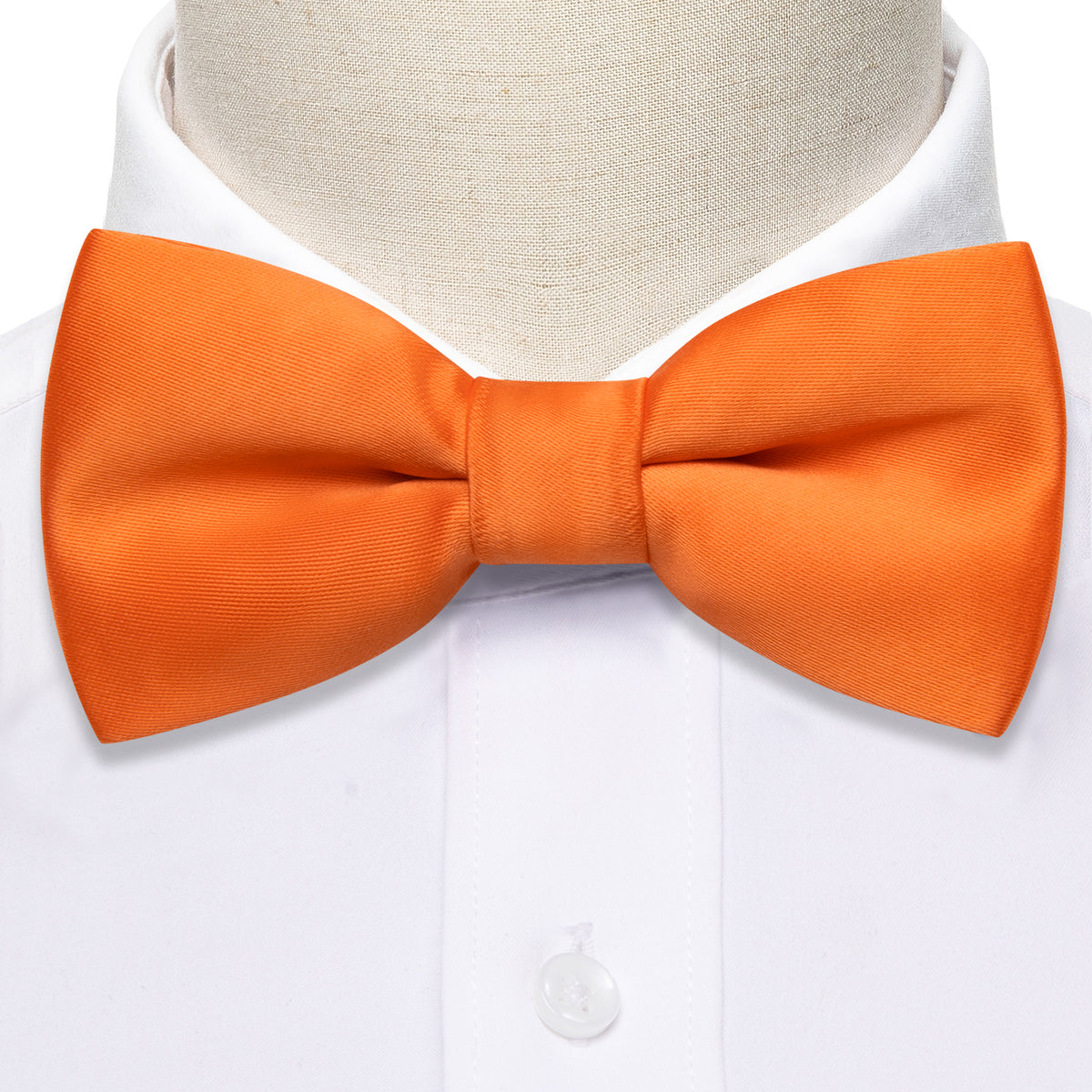 Orange Solid Kids Bow Tie Set - GentCrest - View 4