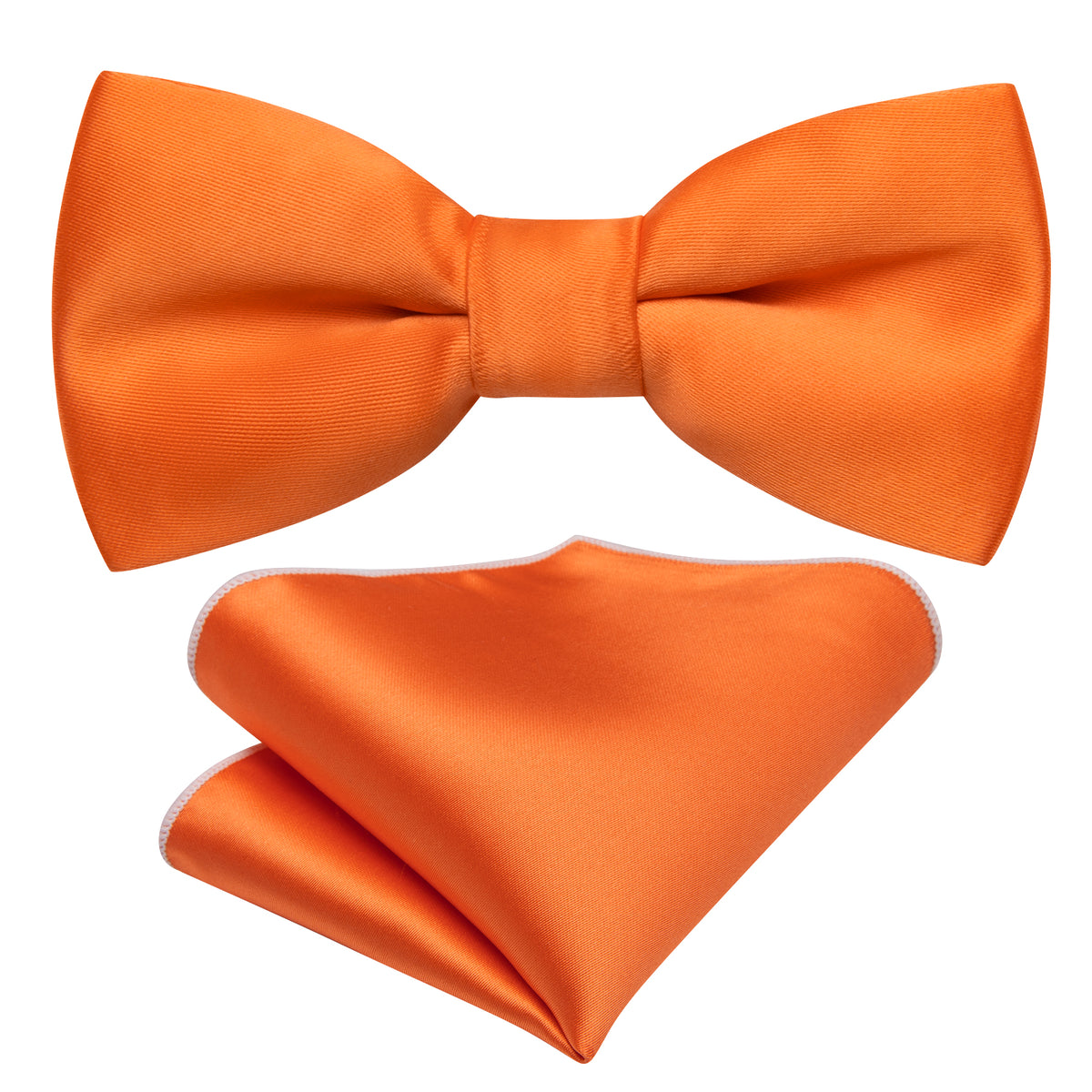 Orange Solid Kids Bow Tie Set - GentCrest - View 5