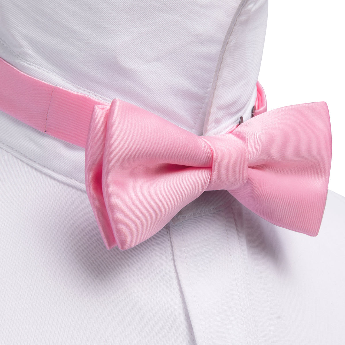 Pink Solid Children Bow Tie Set - GentCrest - View 2