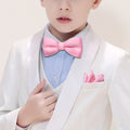 Pink Solid Children Bow Tie Set - GentCrest