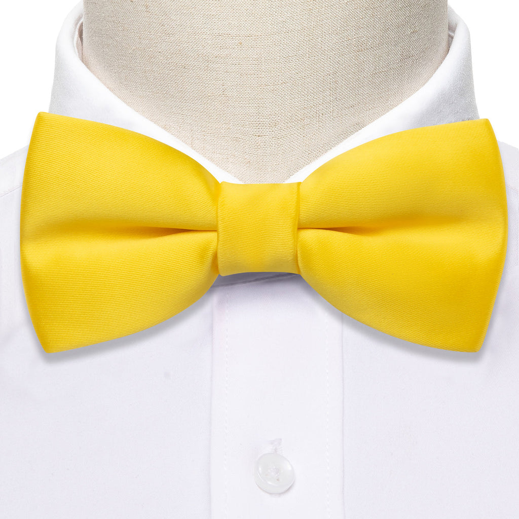 Canary Solid Bow Tie Set - GentCrest - View 3