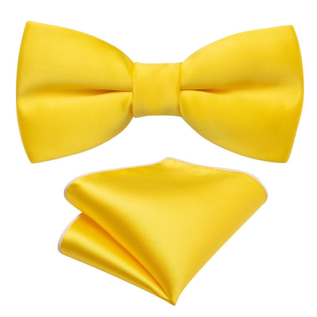 Canary Solid Bow Tie Set - GentCrest - View 5