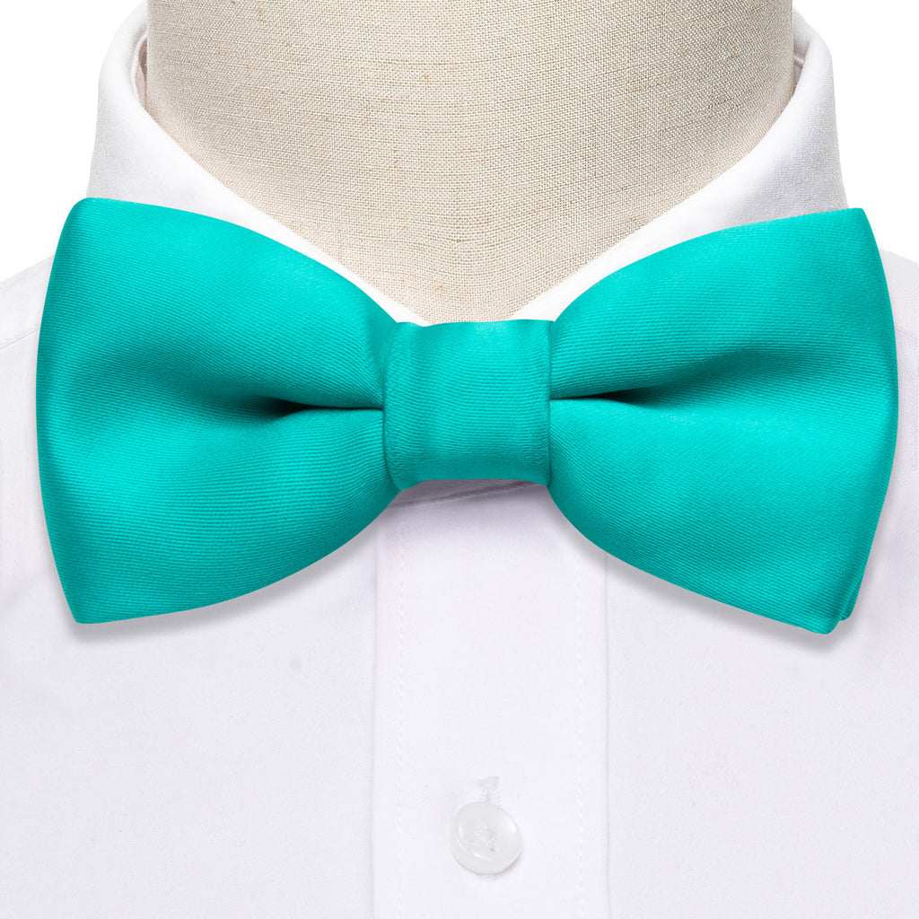 Aqua Solid Kids Bow Tie Set - GentCrest - View 3