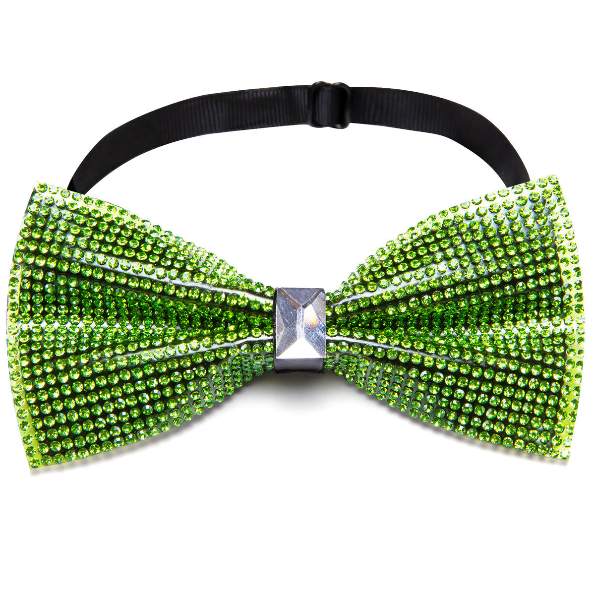 Green Shining Rhinestones Bow Tie Set - GentCrest - View 5