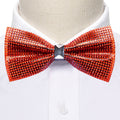 Red Shining Rhinestones Bow Tie Set - GentCrest