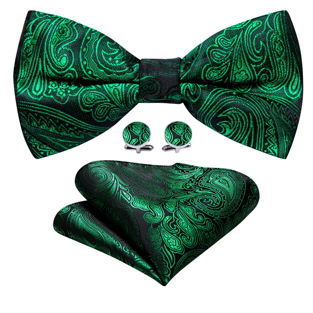 GentCrest Green Paisley Bowtie Set - Image 2