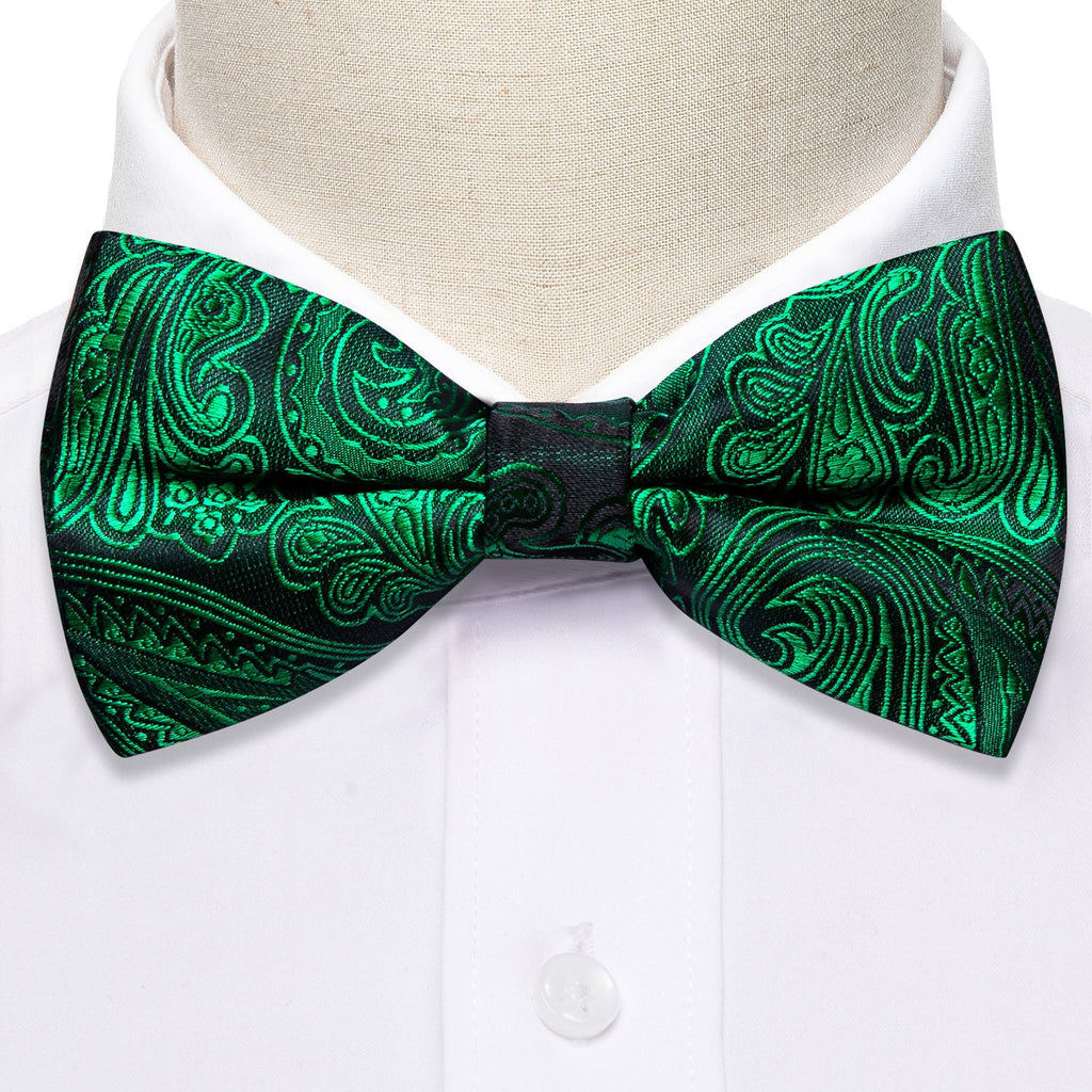 GentCrest Green Paisley Bowtie Set - Image 4