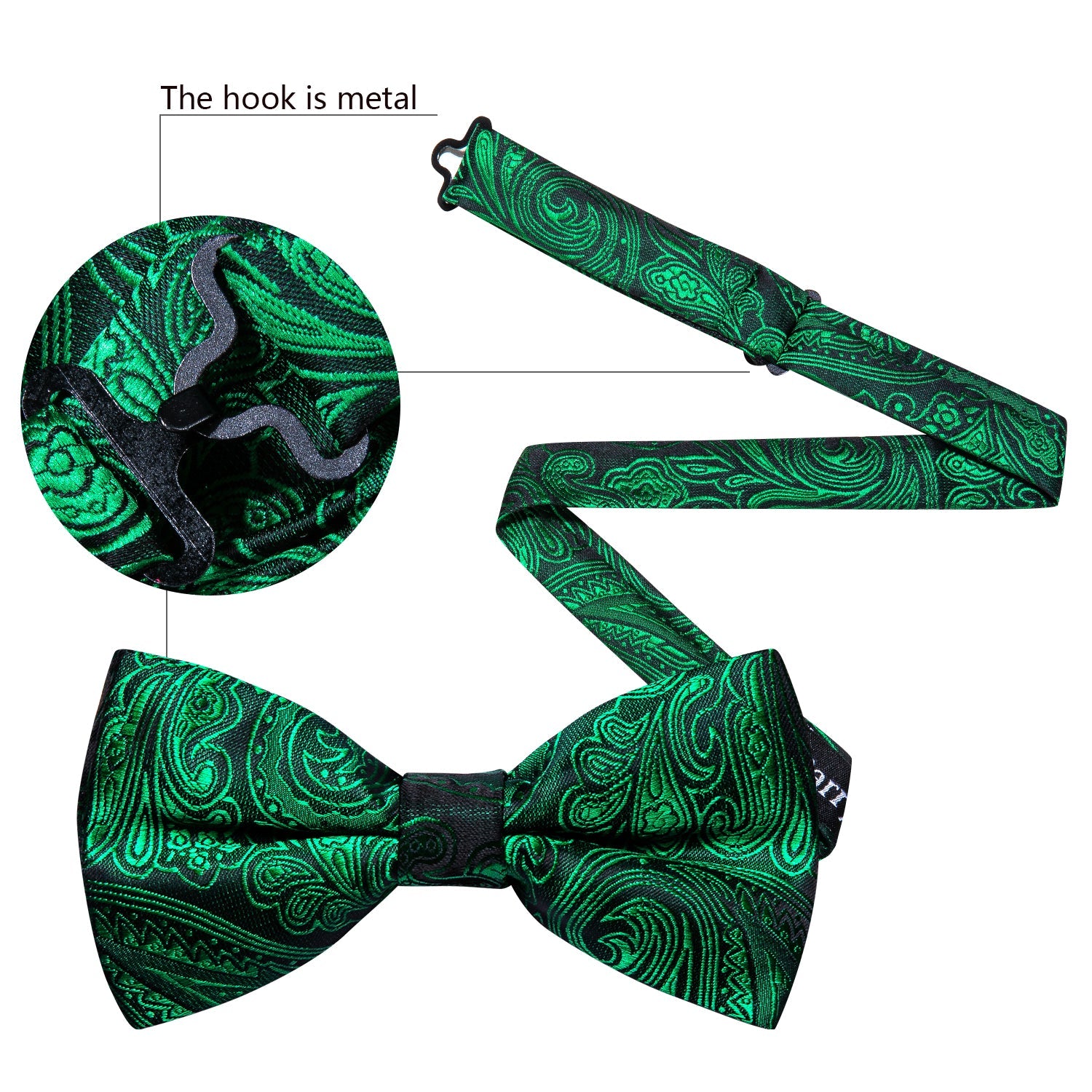 GentCrest Green Paisley Bowtie Set - Image 5