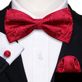 GentCrest Red Paisley Bowtie Set - Image 1