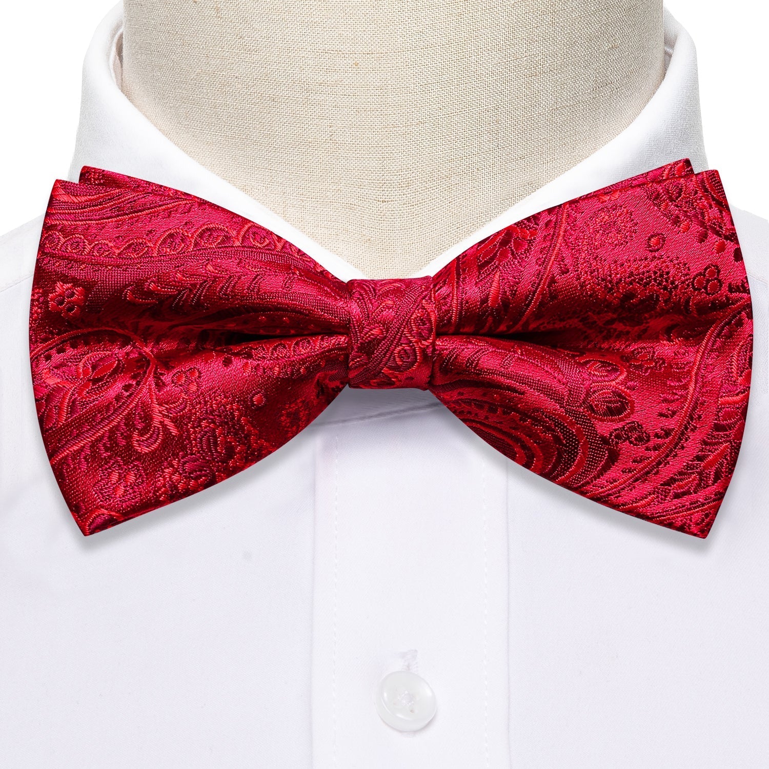GentCrest Red Paisley Bowtie Set - Image 3