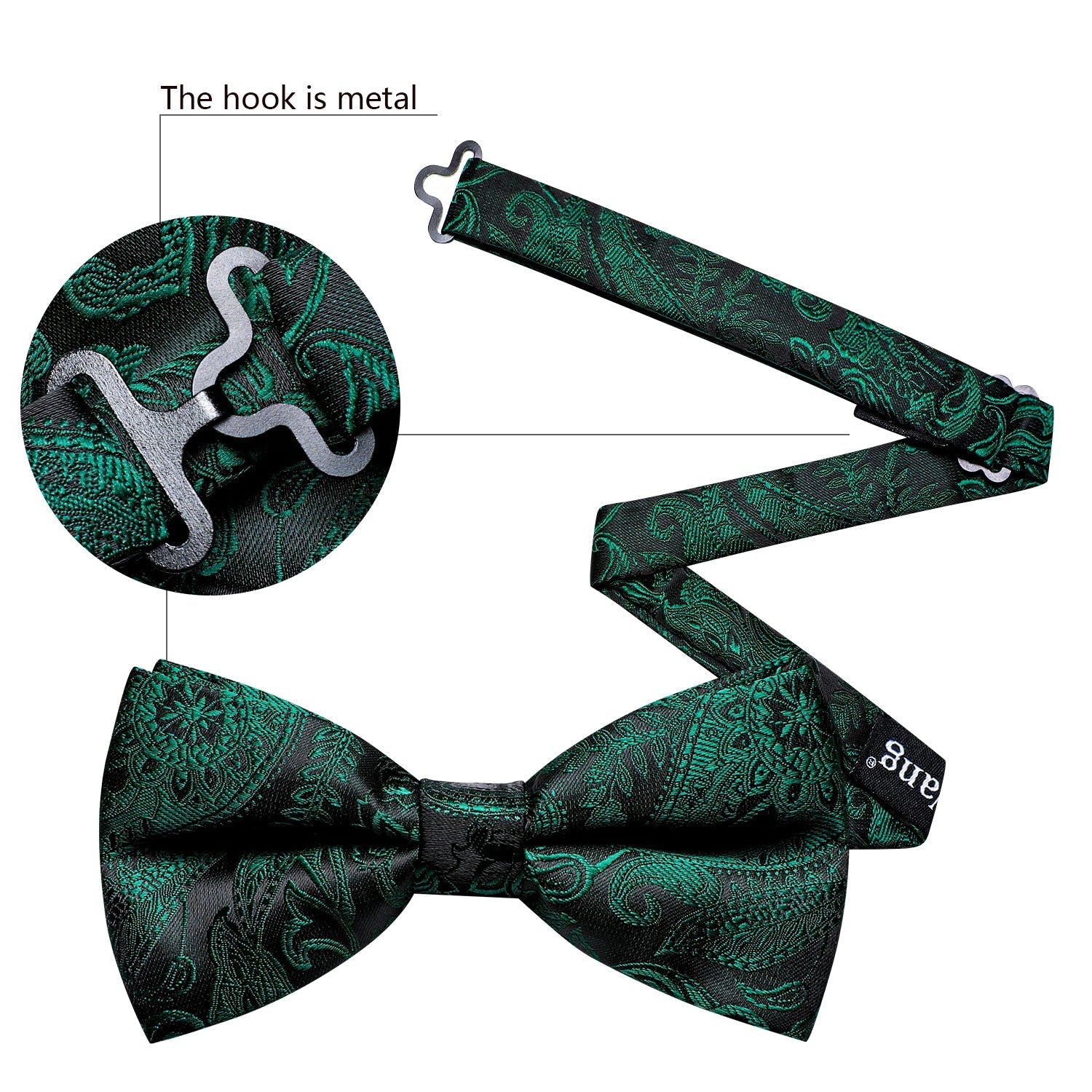 GentCrest Green Paisley Bowtie Set - Image 3