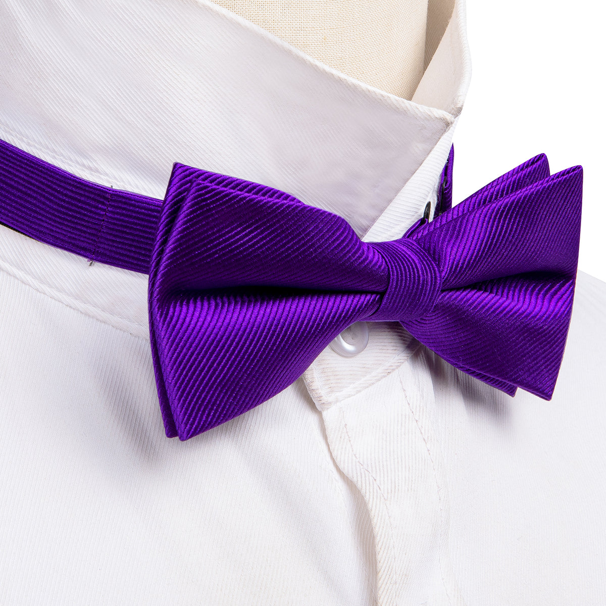Hyacinth Solid Bow Tie Set - GentCrest - View 4