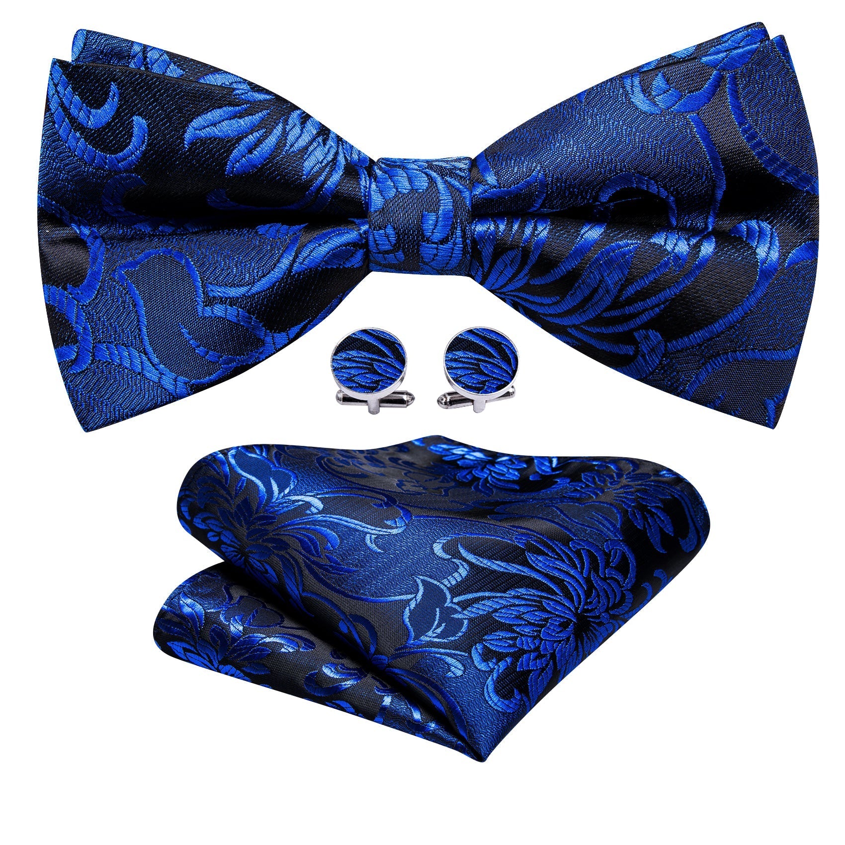 GentCrest Black Floral Bowtie Set - Image 2