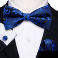 GentCrest Black Floral Bowtie Set - Image 1