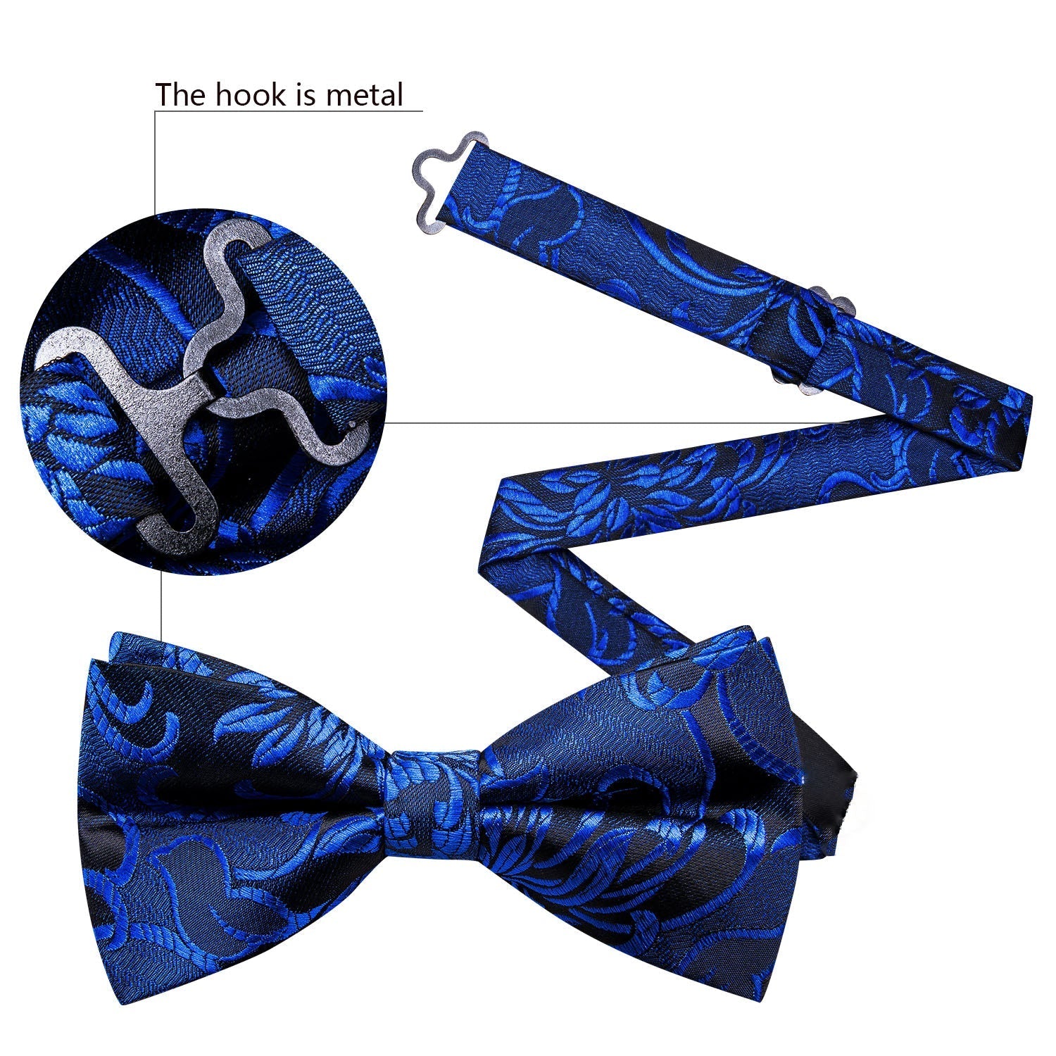 GentCrest Black Floral Bowtie Set - Image 4