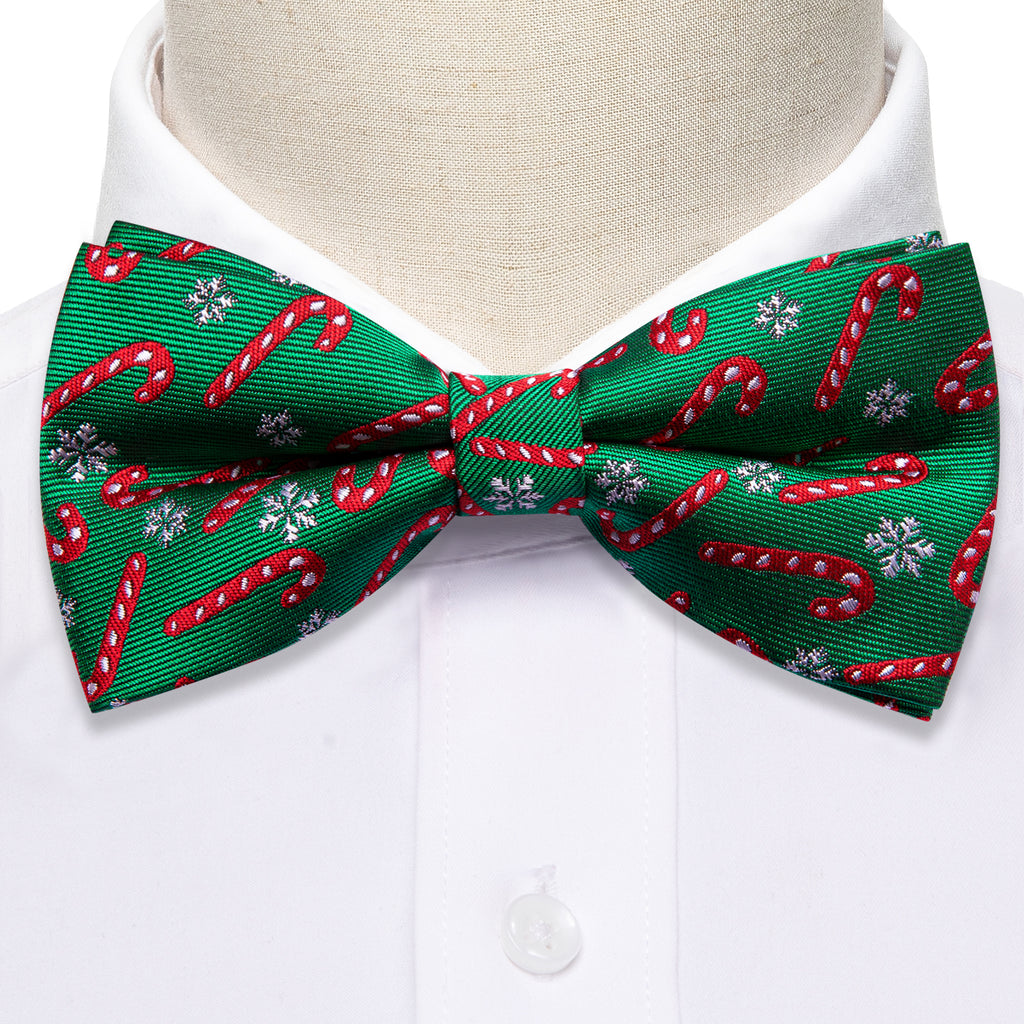 Green Christmas Crutch Bow Tie Set - GentCrest - View 5