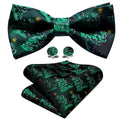 Green Xmas Tree Bow Tie Set - GentCrest