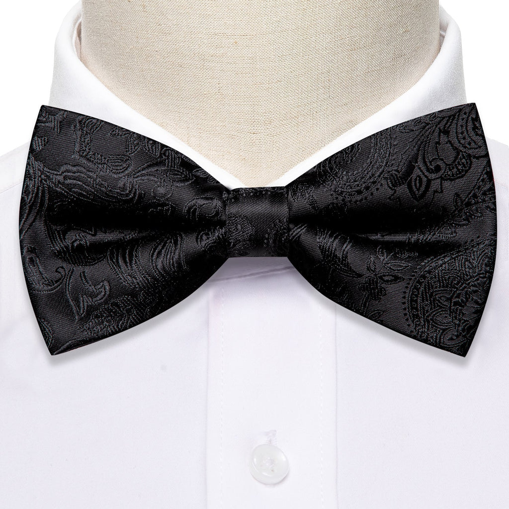 GentCrest Black Paisley Bowtie Set - Image 3