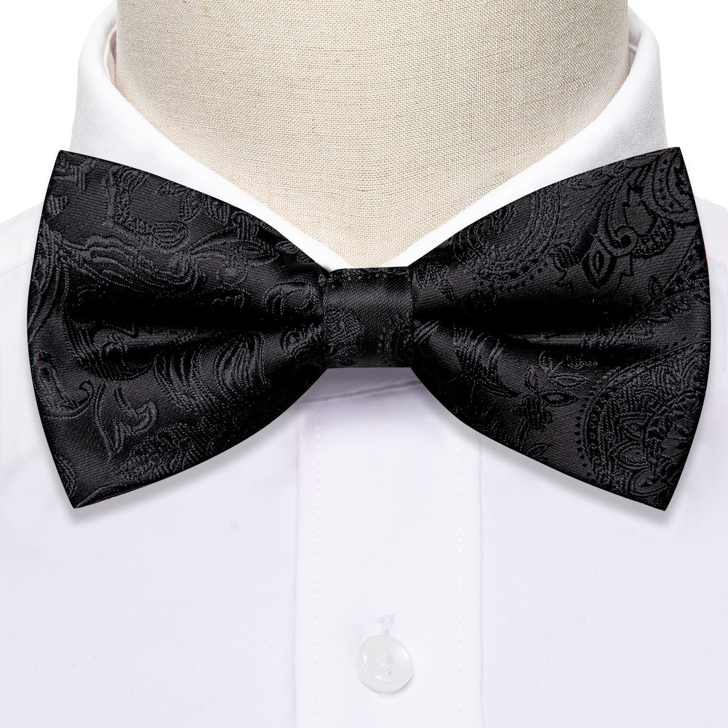 GentCrest Black Paisley Bowtie Set - Image 3