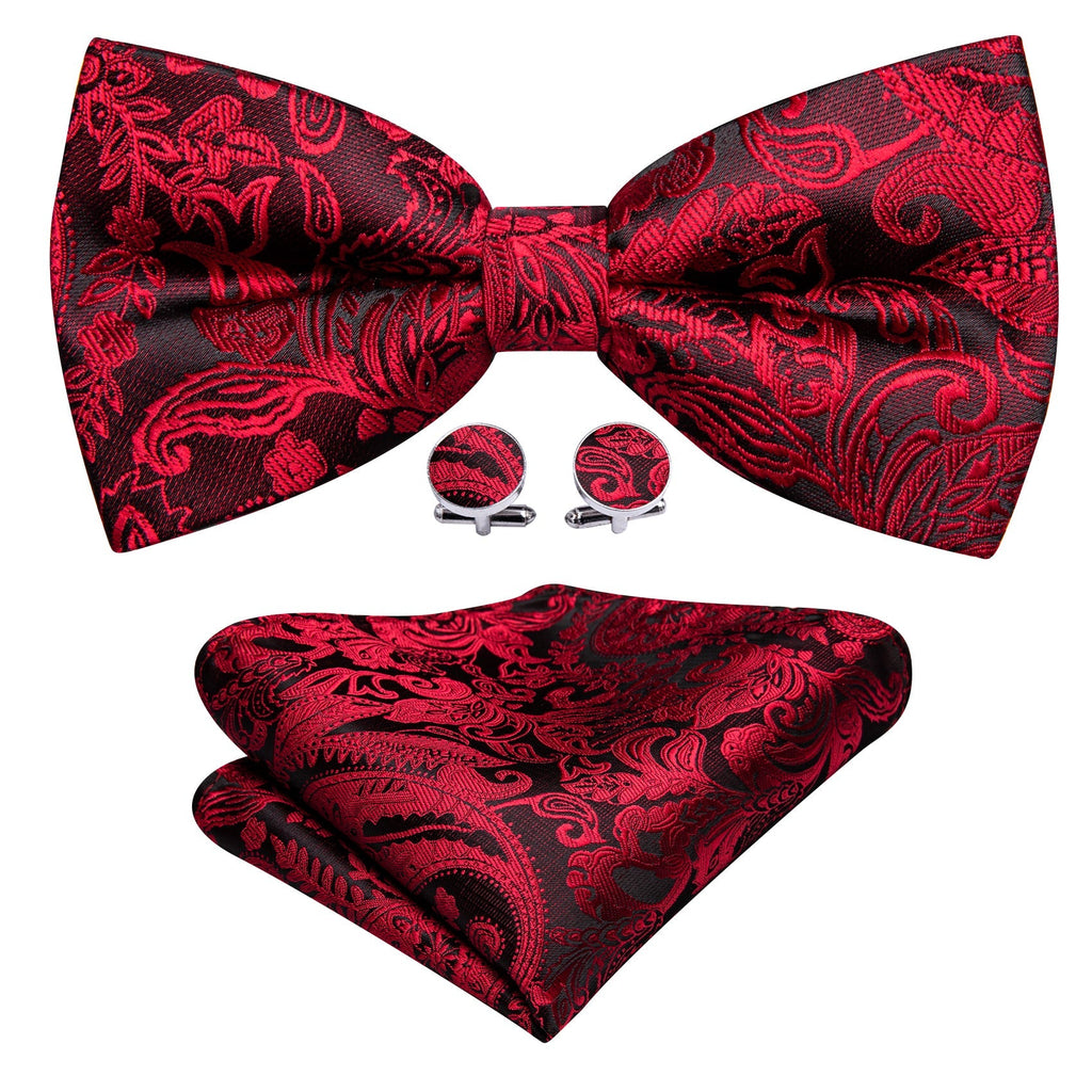 GentCrest Black Paisley Bowtie Set - Image 2
