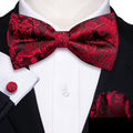 GentCrest Black Paisley Bowtie Set - Image 1