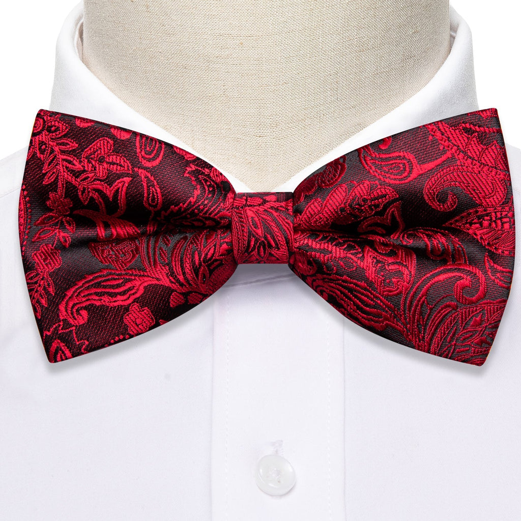 GentCrest Black Paisley Bowtie Set - Image 3