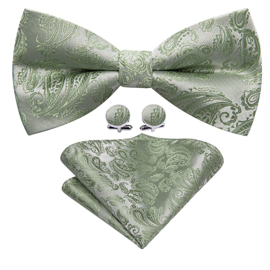 GentCrest Green Paisley Bowtie Set - Image 2