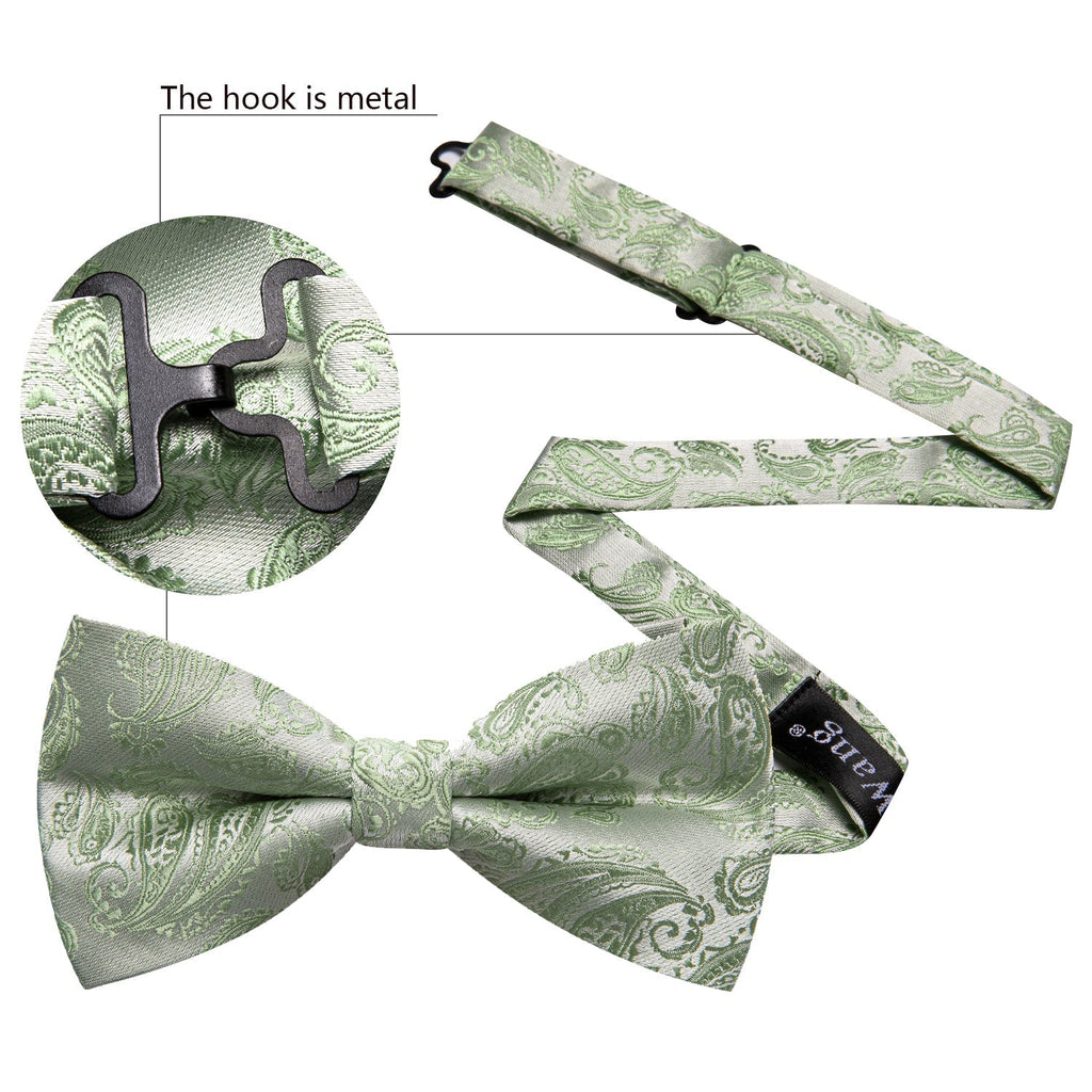 GentCrest Green Paisley Bowtie Set - Image 5