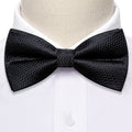 Black Curve Bow Tie Set - GentCrest