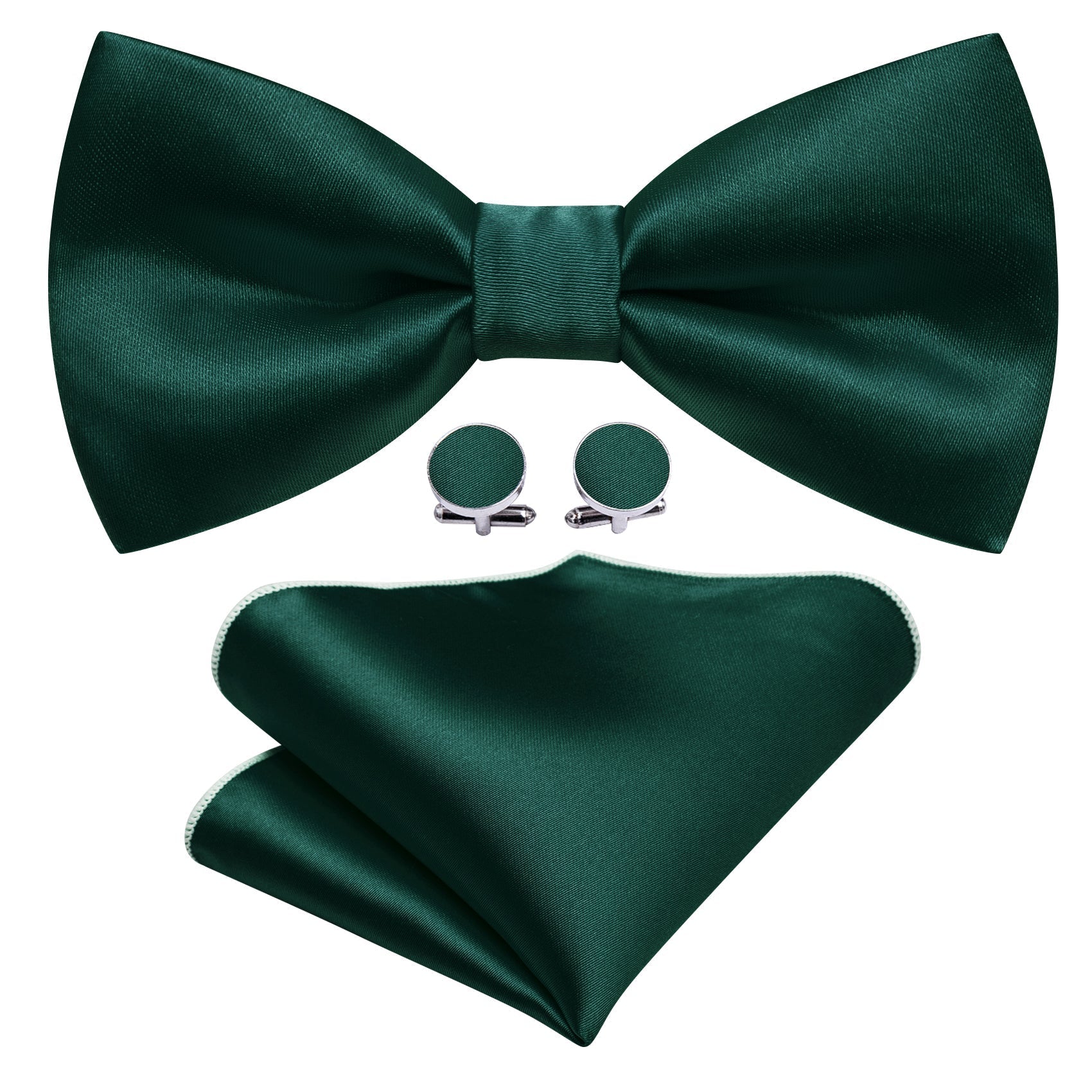 GentCrest Green Solid Bowtie Set - Image 2