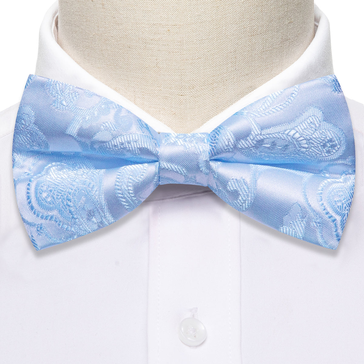 Blue Paisley Bow Tie Set - GentCrest - View 5