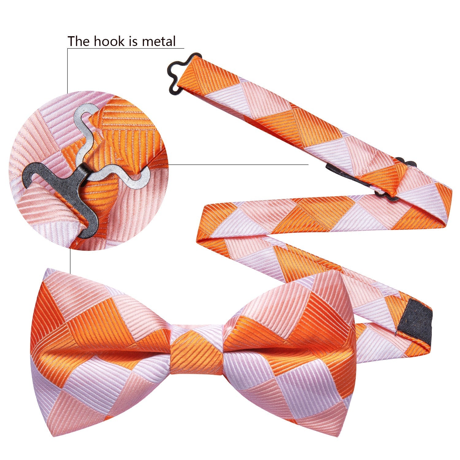 GentCrest White Plaid Bowtie Set - Image 5