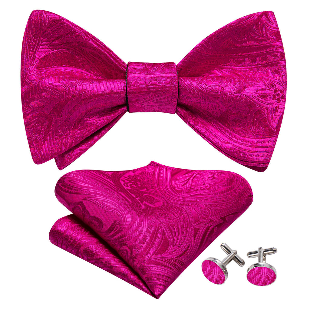Orchid Paisley Bow Tie Set - GentCrest